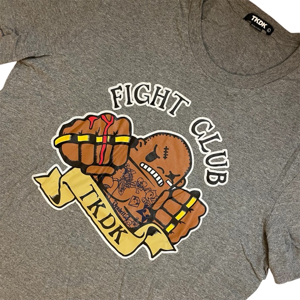 Tokidoki Fight Club Boxer Vendetta Dark Heather Grey T-Shirt Men’s Large Tee NWT